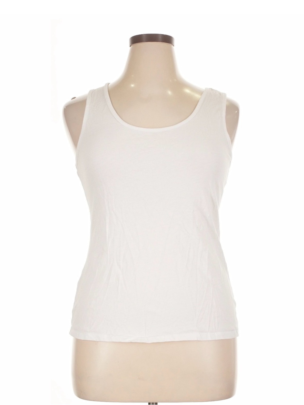 Classic White Scoop Neck Tank Top